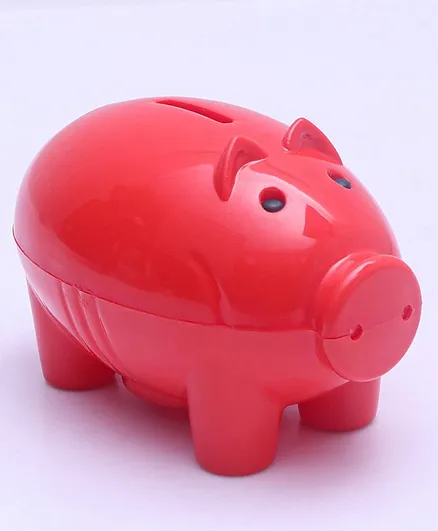 Buddyz Piggy Shaped Coin Bank - Red