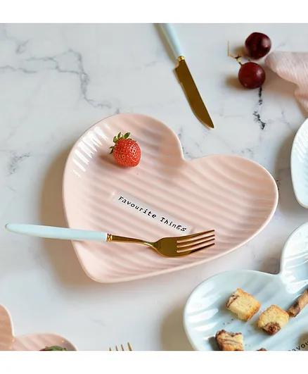 Nestasia 1 Piece Ceramic Heart Starter Plate - Pink