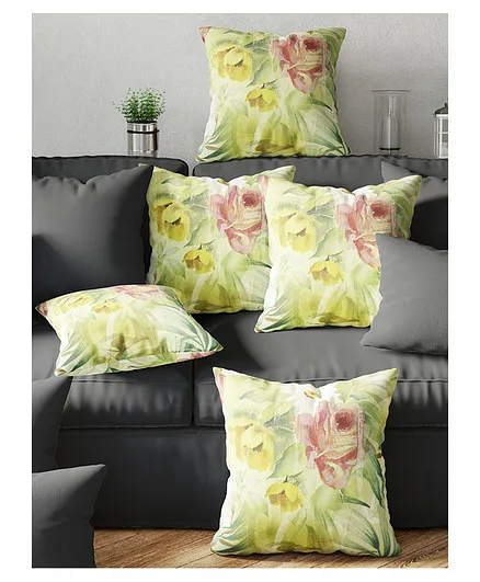 Bianca Tweed Handloom Luxury Cushion Cover With Rich Texture Pack of 5 - Multicolour