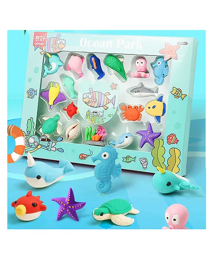 SVE Ocean Palace Erasers Pack of 17 - Multicolour