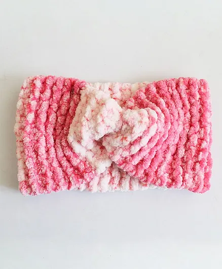 Woonie Twisted Handmade Woollen Headband - Light Pink