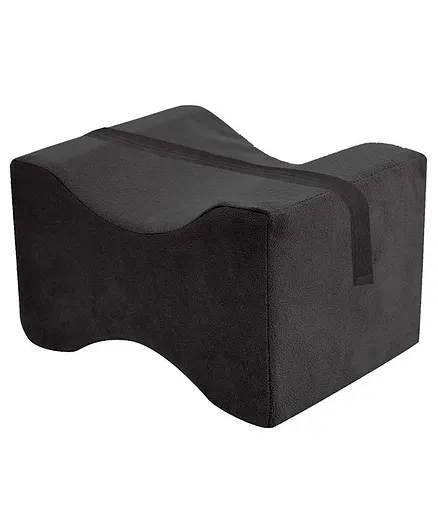 Fun Homes Memory Foam Orthopedic Knee Support Leg Rest Pillow - Black