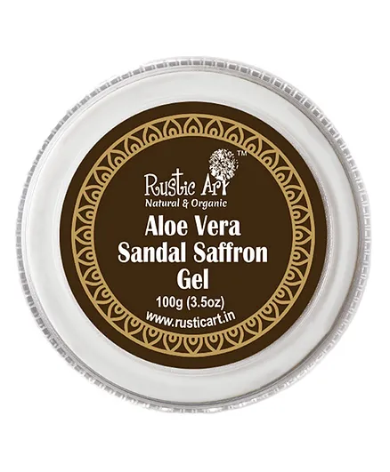 Rustic Art Aloe Vera Sandal Saffron Gel 100 gm