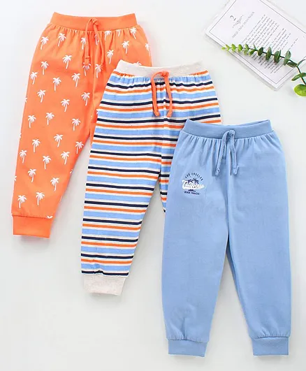 Babyhug Full Length Lounge Pants Pack of 3 - Multicolor