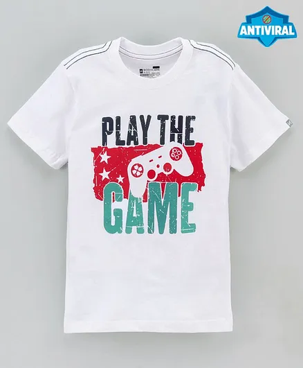Proteens - Bodycare Half Sleeves T-Shirt Text Print - White