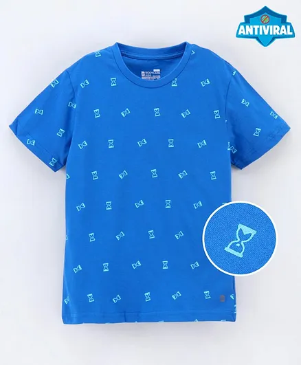 Proteens - Bodycare Half Sleeves T-Shirt Hourglass Print - Blue