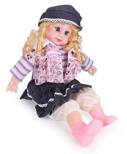 Smiles Creation Doll In Jacket Navy Pink - Height 54 cm
