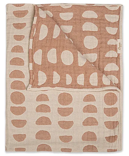 Crane Baby Jacquard Blanket Copper Moon Phase - Brown
