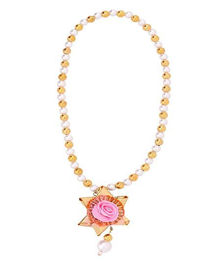 Miss Diva Traditional Star Flower Necklace - Light Pink