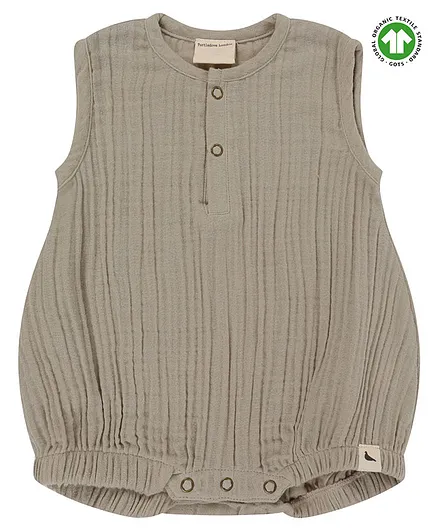 Turtledove London Organic Cotton Onesie - Beige