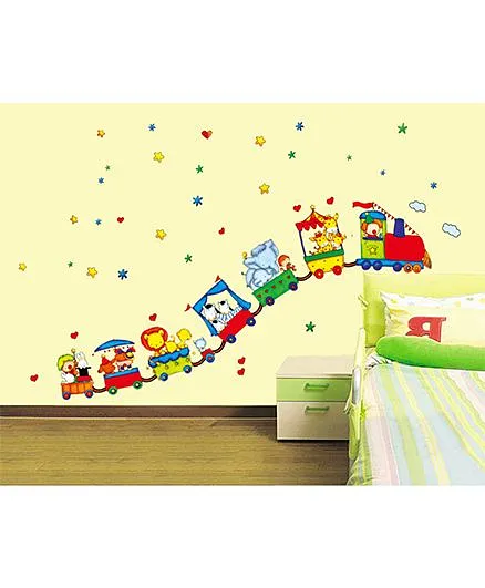 Syga Circus Animals Wall Sticker - Multicolor
