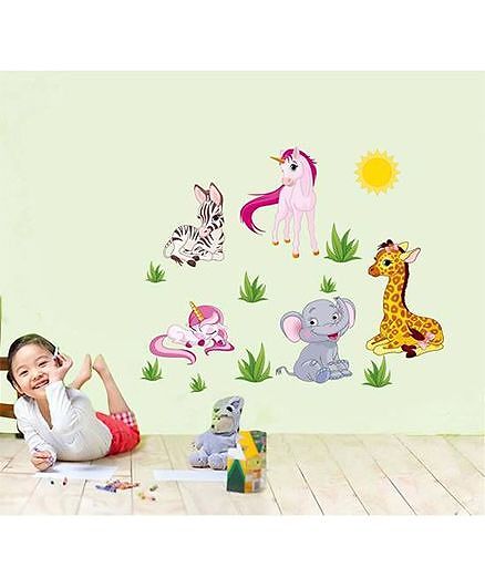 Syga Animals Wall Sticker - Multicolor