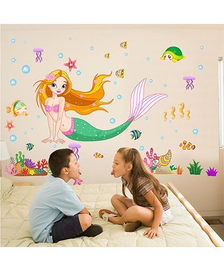 Syga Mermaid Wall Sticker - Multicolor