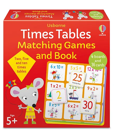 Usborne Timetables Matching Games & Book - Multicolor