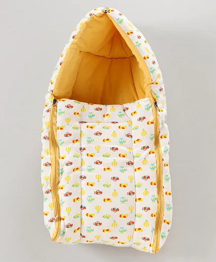 BUMZEE Helicopter Print Sleeping Bag - Yellow