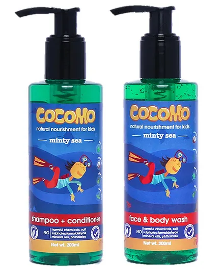 Cocomo Minty Sea Shampoo & Body Wash Pack Of 2 - 200 ml Each
