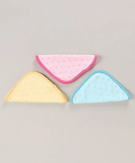 Pink Rabbit Wash Cloth Printed Pack of 3 - Multicolour