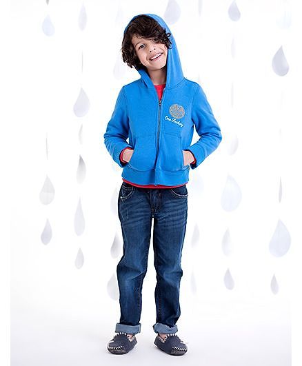 One Friday Hoody Sweat Shirt - Blue