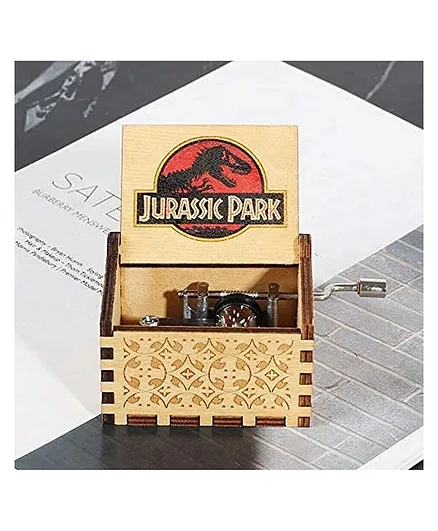 Eitheo Jurassic Park Theme Wooden Handcrafted Music Box - Multicolour