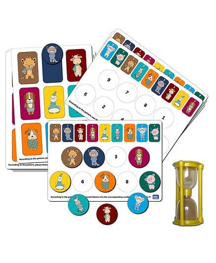 MiniLeaves Animal Wooden Logic Game - Multicolour