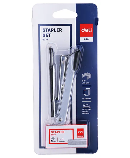 Deli Stapler Pin Set for Stapling and Temporary Pin, Low-Staple Indicator, Anti-skid base