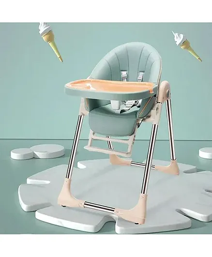 Multifunctional Portable High Chair with 5 Level Height Adjustment - Green