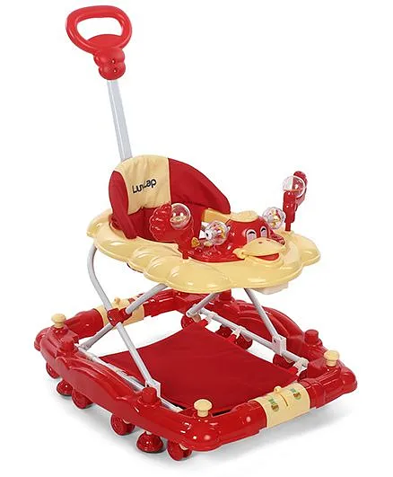 LuvLap Comfy Baby Walker with Rocker Red - 18233