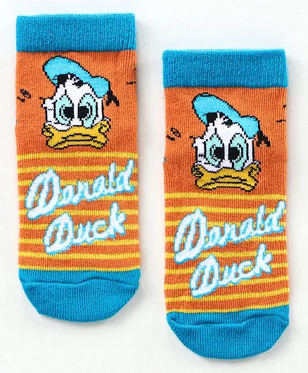 Supersox Cotton Ankle Length Socks Donald Duck Design - Blue