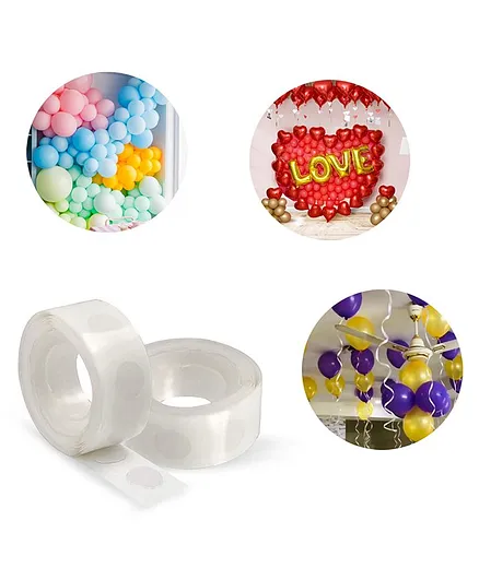 Zyozi 100 Pieces (1 Roll) Glue Points Removable Balloon Glue Points Double Sided Dots Tape -(Set of 2)