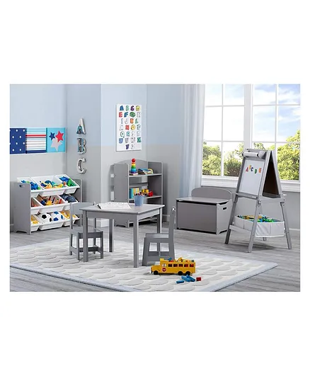 Delta Children Wide Bookshelf - Grey