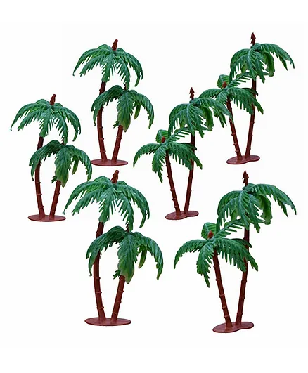 Asian Hobby Crafts Artificial Mini Trees For 3D Models Pack of 6 - Green