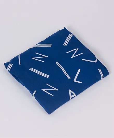 Blooming Buds Fitted Crib Sheet Dancing Alphabets Print - Royal Blue