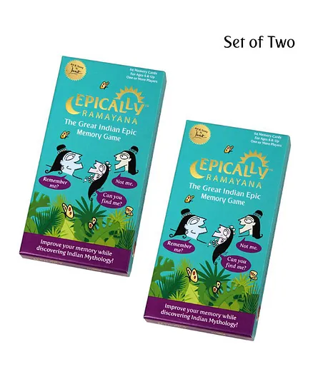 Positively Perfect Epically Ramayana Memory Matching Card Game Pack of 2 - 64 Cards each