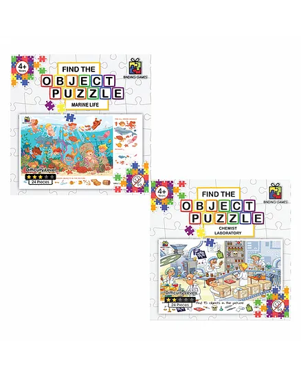Binding Games Marine Life and Chemist Laboratory Jigsaw Puzzle Pack of 2 - 48 Pieces