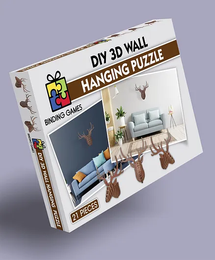 Binding Games DIY Wall Hanging Reindeer 3D Puzzle - 24 Pieces