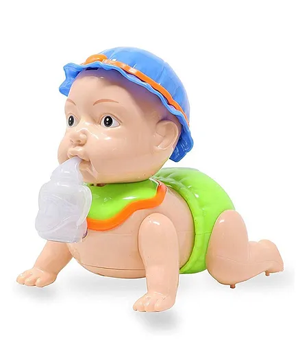 Enorme Musical Crawling Doll With 3D Lights - Multicolour