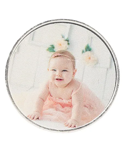 Dhruvs Collection BIS Hallmarked 999 Pure Silver Coin Baby Girl Print - 20 gm