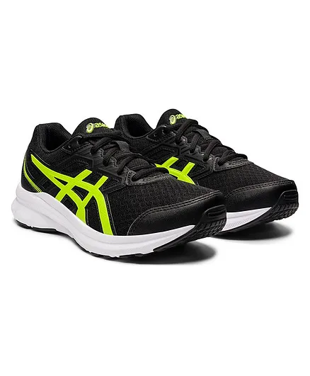 ASICS Kids Jolt 3 Gs Lace Up Casual Shoes - Black Green