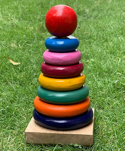 Kidmee Wooden Rainbow Stacker Multicolour - 8 Pieces