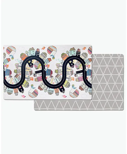 Skip Hop Doubleplay Reversible Playmat Vibrant Village Print - Multicolor