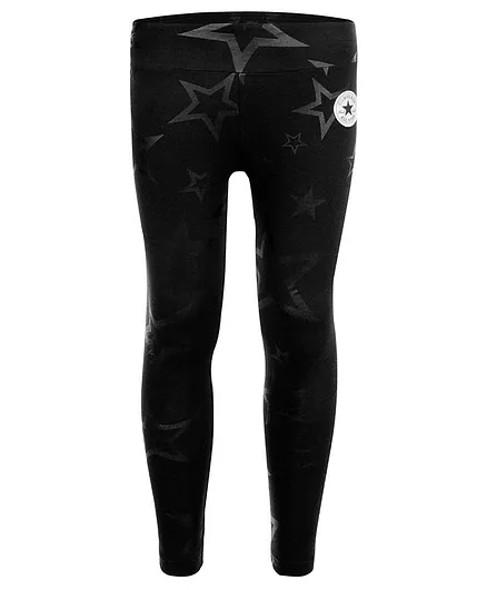 Converse All Over Stars Printed High Rise Leggings - Black