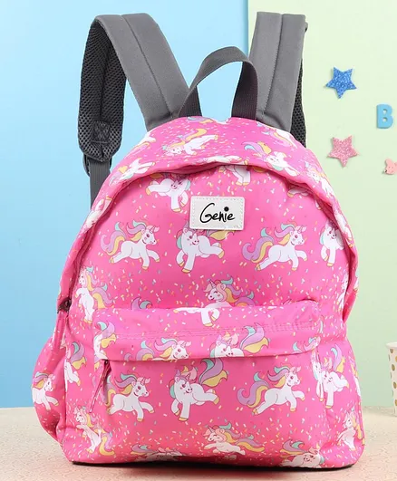 Genie Unicorn Casual Backpack Pink - 14 Inch