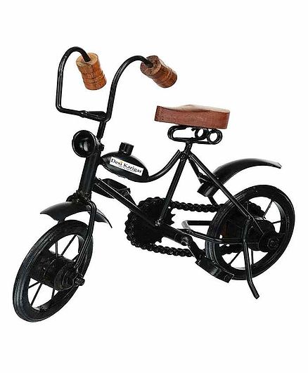 Desi Karigar Wooden & Iron Cycle - Black & Brown