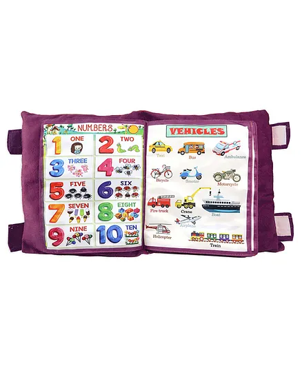 BLUE FERI Interactive Learning Velvet Cushion - Purple