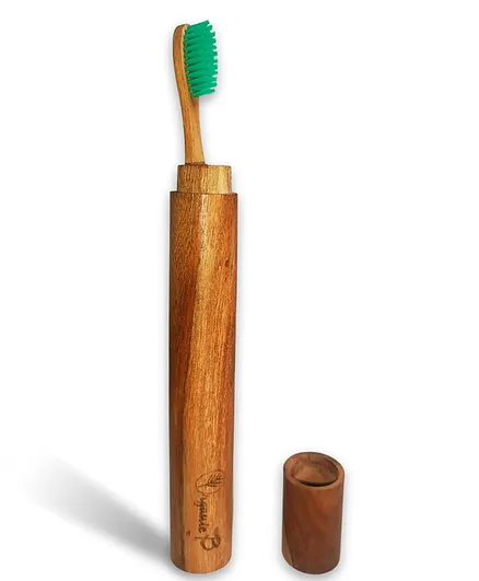 Organic B Neem Toothbrush With Eco Friendly Travel Case - Beige