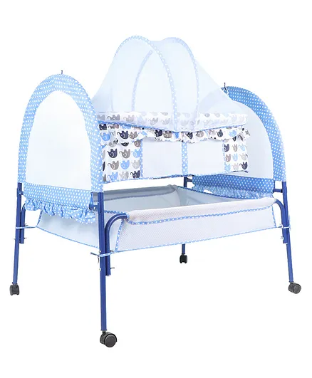 AMARDEEEP KooKyKooby Kicks & Crawls Cradle Elephant Print - Blue