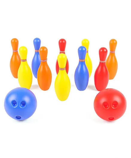 Owen Little Fingers Small Bowling Set 10 Pieces - Multi Colour