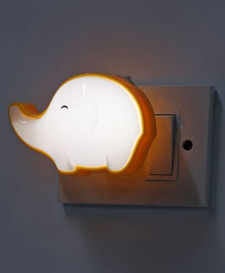 Elephant Shaped Night Lamp - Yellow White