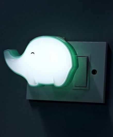 Elephant Shaped Night Lamp - Aqua White
