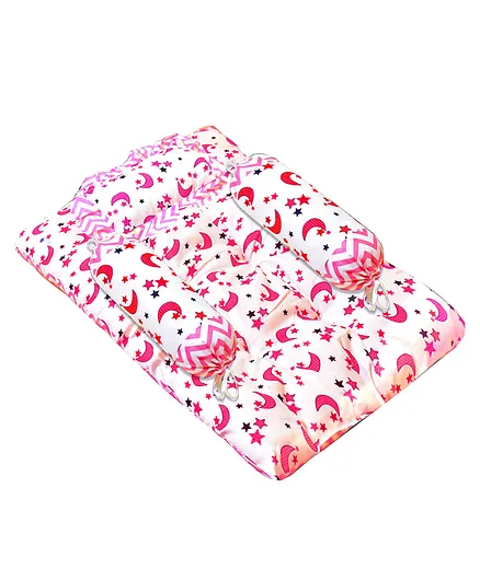 VParents Galaxy Baby 4 Piece Bedding Set with Pillow and Bolsters - Pink